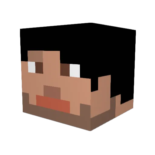 Cyrnial Minecraft avatar head, 3D render