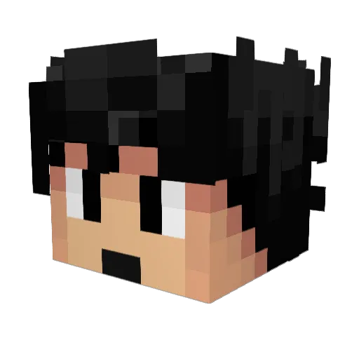 CyroPL Minecraft avatar head, 3D render