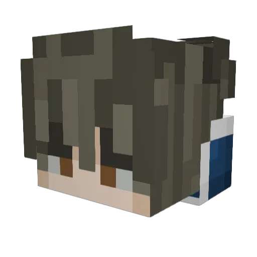 Cyroma Minecraft avatar head, 3D render