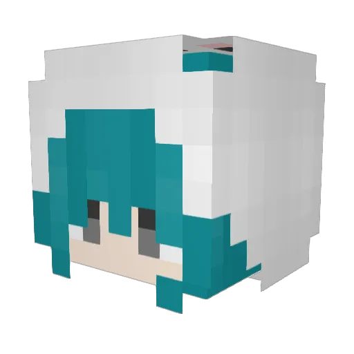 Cyrotex Minecraft avatar head, 3D render