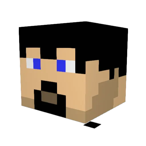 CyrusKovach Minecraft avatar head, 3D render