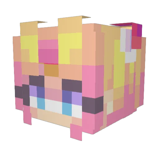Cyrxe Minecraft avatar head, 3D render
