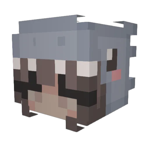 Cysia0924 Minecraft avatar head, 3D render