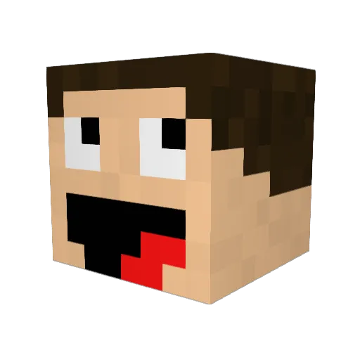 Cythullu Minecraft avatar head, 3D render