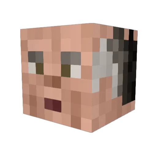 Cytick Minecraft avatar head, 3D render