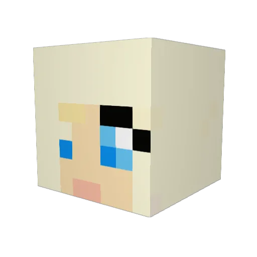 Cytocon Minecraft avatar head, 3D render