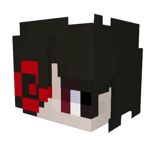 Cytoflare Minecraft avatar head, 3D render