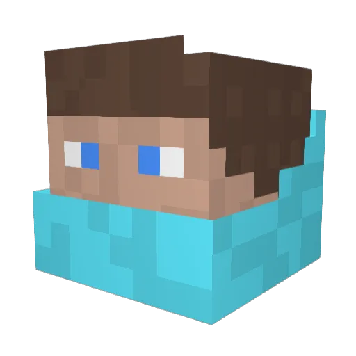 CytraFN Minecraft avatar head, 3D render