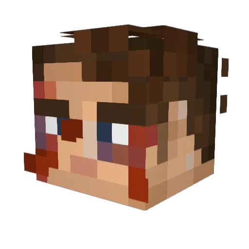 Cytrusowa Minecraft avatar head, 3D render
