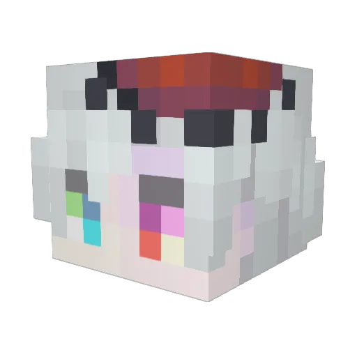 Cytuxs Minecraft avatar head, 3D render
