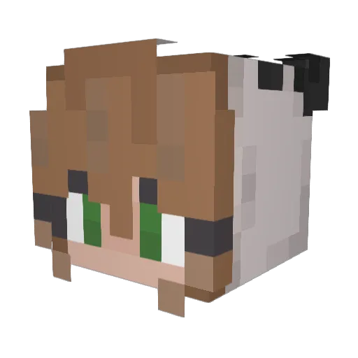 Cyu139 Minecraft avatar head, 3D render