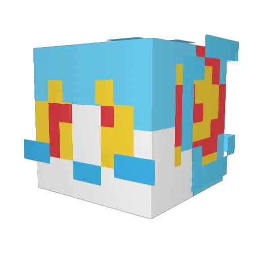 Cyulura Minecraft avatar head, 3D render