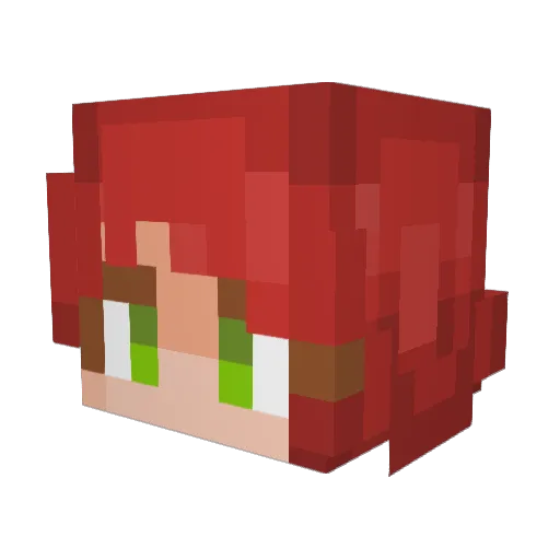 Cyumania Minecraft avatar head, 3D render