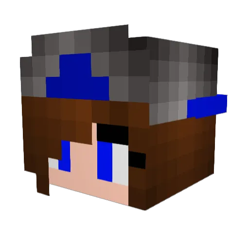 Cyuuki Minecraft avatar head, 3D render