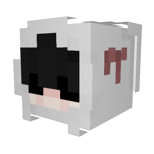 Cyuw Minecraft avatar head, 3D render