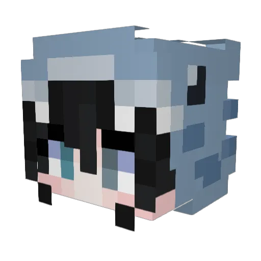 CyverCode Minecraft avatar head, 3D render