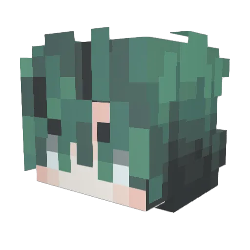 Cyxnq Minecraft avatar head, 3D render