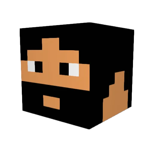 CyzTM Minecraft avatar head, 3D render