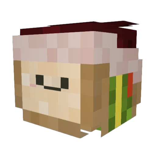 Cyzolo Minecraft avatar head, 3D render