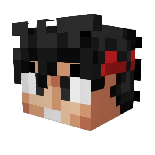 Cyzouu Minecraft avatar head, 3D render