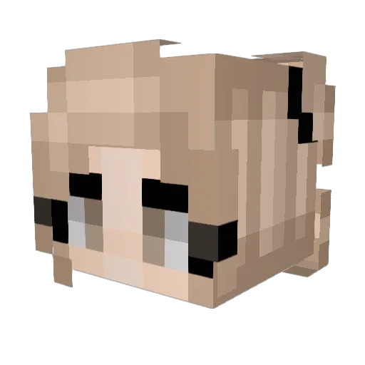 Cyzria Minecraft avatar head, 3D render