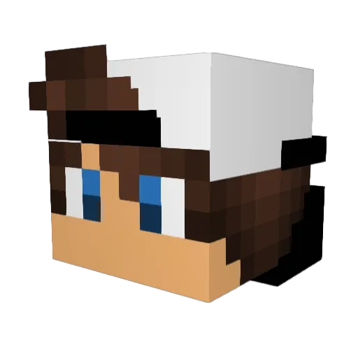 Cz4R30NPL Minecraft avatar head, 3D render