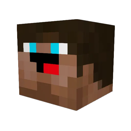CzXrQ Minecraft avatar head, 3D render