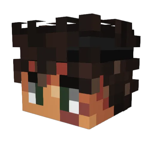 CzachaDMS Minecraft avatar head, 3D render