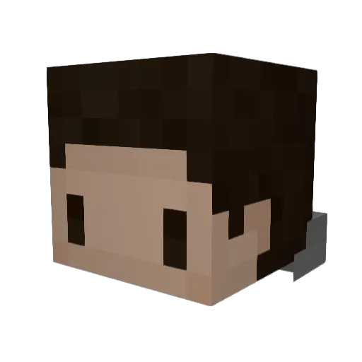 Czachorr Minecraft avatar head, 3D render