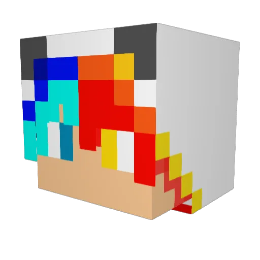 CzajnikLU Minecraft avatar head, 3D render