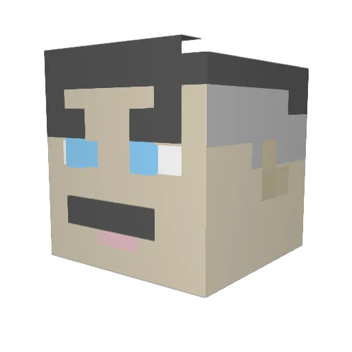 Czajnikson32 Minecraft avatar head, 3D render