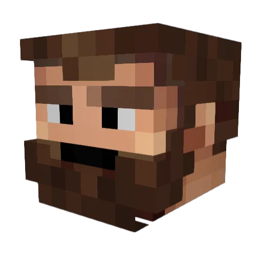 Czajniz Minecraft avatar head, 3D render