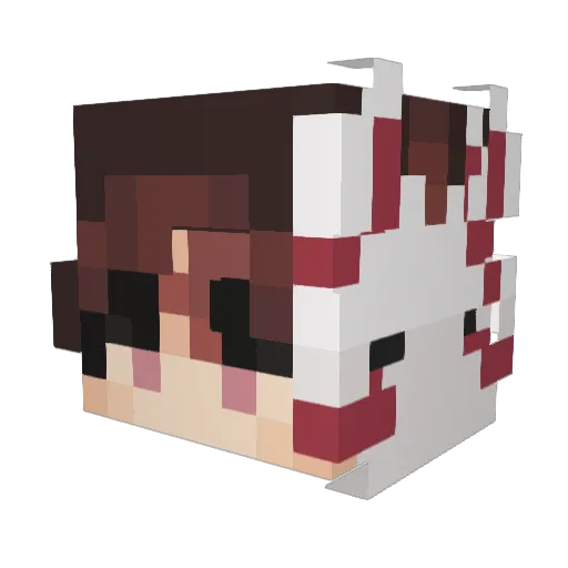 Czarezo Minecraft avatar head, 3D render