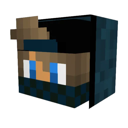 Czarface1 Minecraft avatar head, 3D render
