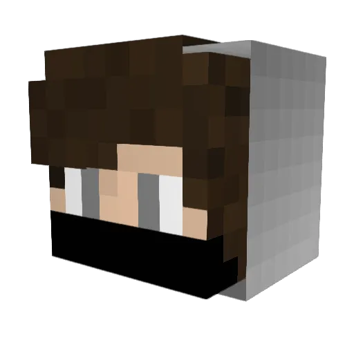 Czarkirchy Minecraft avatar head, 3D render