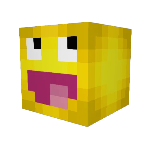 Czarnuszka Minecraft avatar head, 3D render