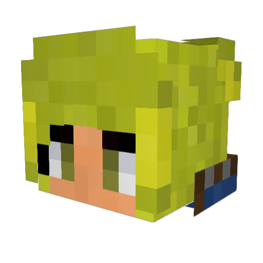 CzarnyWParyzu Minecraft avatar head, 3D render