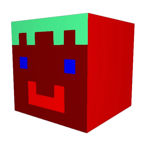 Czarpio Minecraft avatar head, 3D render