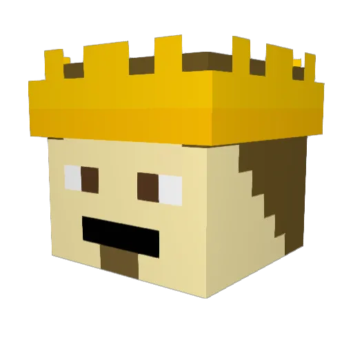 Czarzskij Minecraft avatar head, 3D render