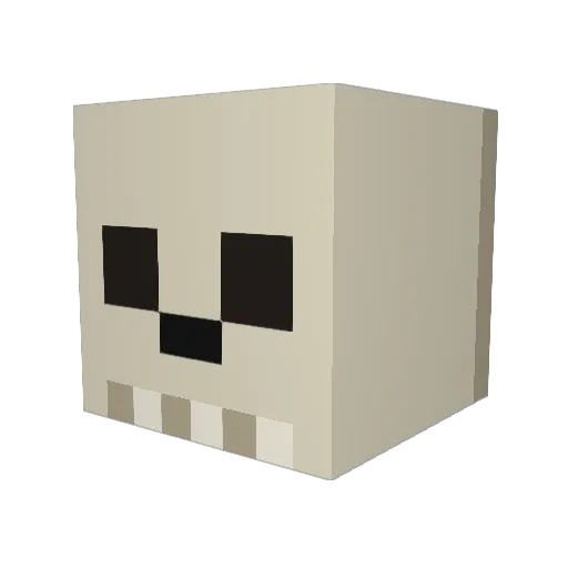 Czaszkobujca Minecraft avatar head, 3D render