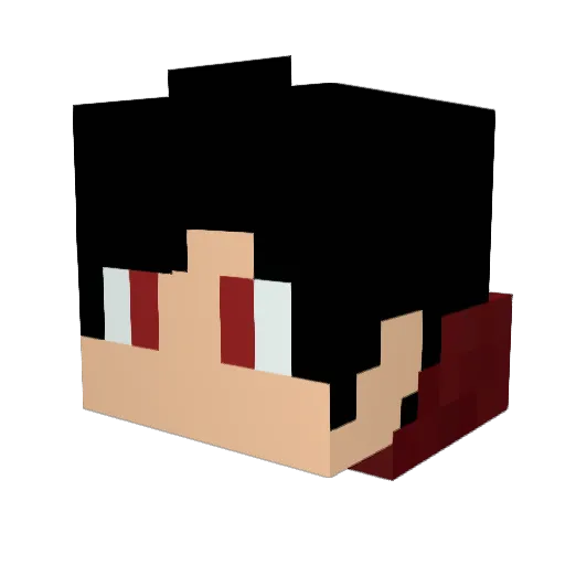 Czikable Minecraft avatar head, 3D render