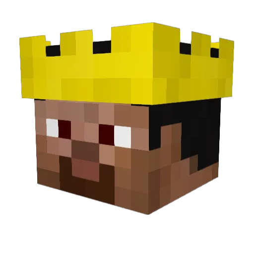 CzlowiekLasu Minecraft avatar head, 3D render