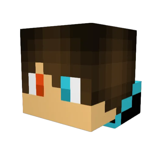 Czoozy Minecraft avatar head, 3D render