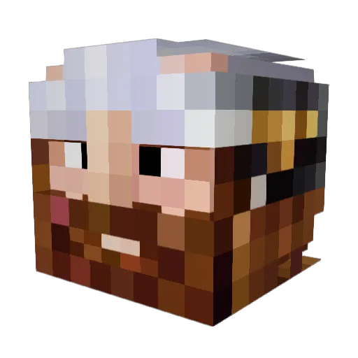 Czorth Minecraft avatar head, 3D render