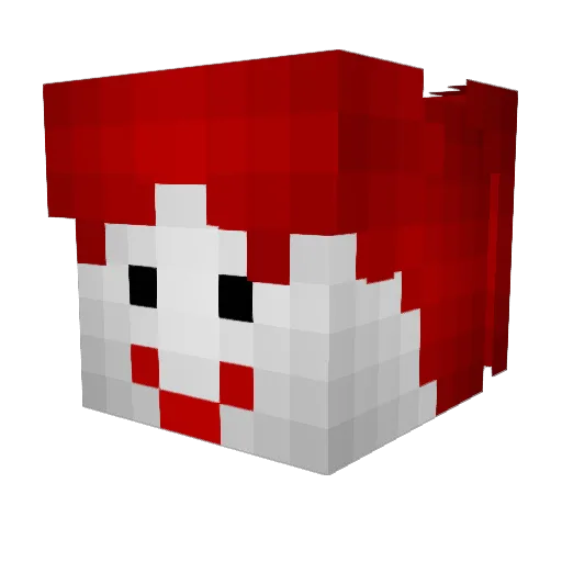 D00KIE44 Minecraft avatar head, 3D render