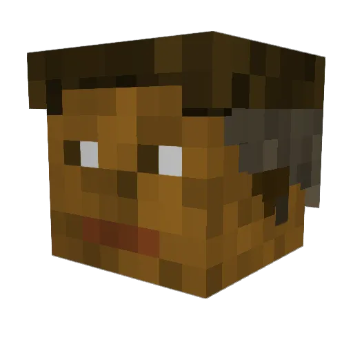 D00kiemachine Minecraft avatar head, 3D render