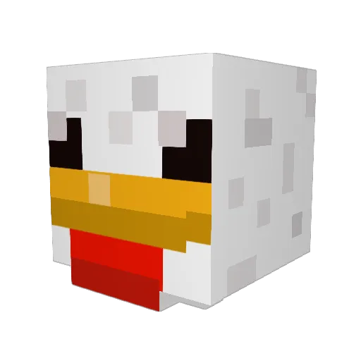 D00pl3 Minecraft avatar head, 3D render
