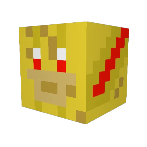 D01Flash_777 Minecraft avatar head, 3D render