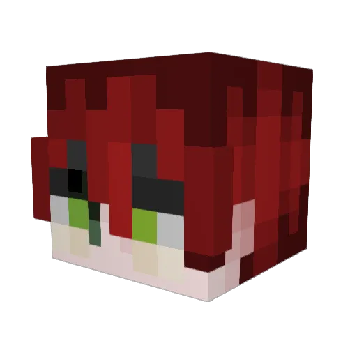 D036_DXRk Minecraft avatar head, 3D render