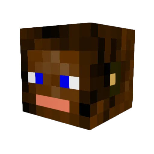 D03_K98 Minecraft avatar head, 3D render